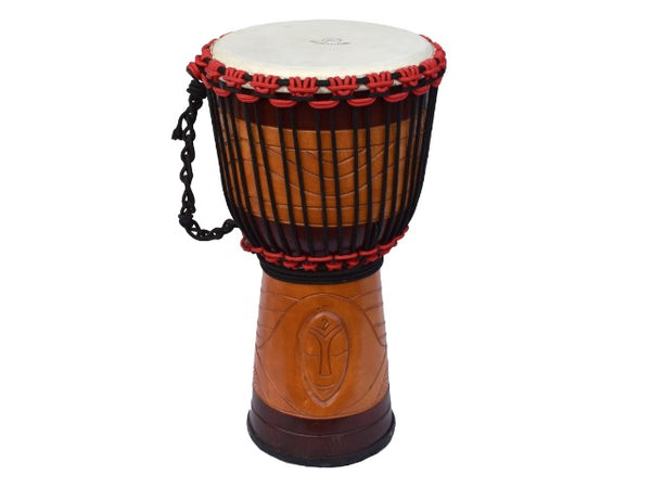 Ecko 13" x 26" Carved Djembe Light Wood