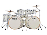 Tama Superstar Classic Maple Wrap Lot de 8 coques Finition blanc vintage scintillant