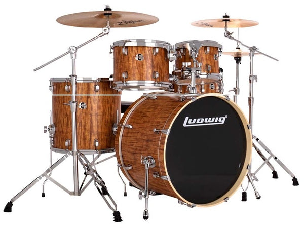 Kit Ludwig Evolution 5 pièces avec matériel et cymbales 10 12 16 14SN 22BD Cherry