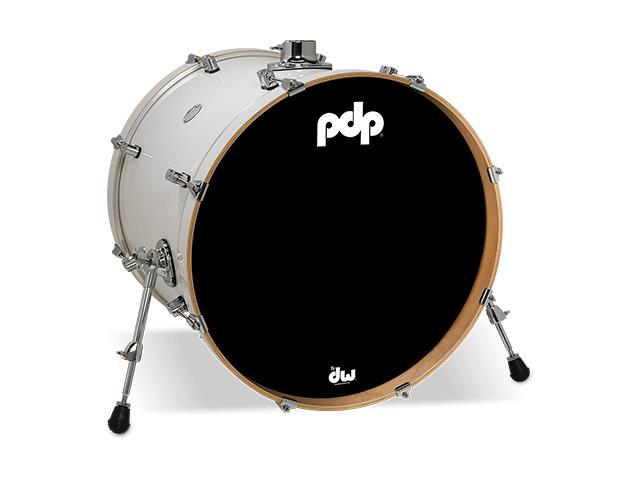 PDP PDCM1822KKPW Concept Maple Lacquer 18 x 22 Bass Drum - Pearlescent White