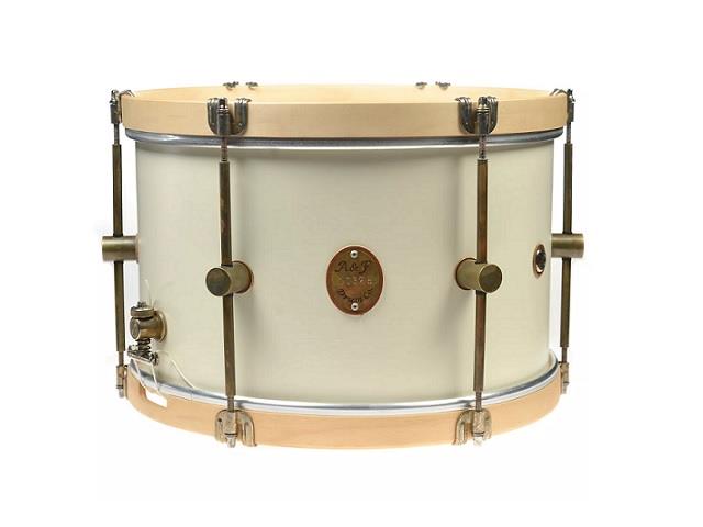 A F Field Antique White Snare Drum 6.5x14