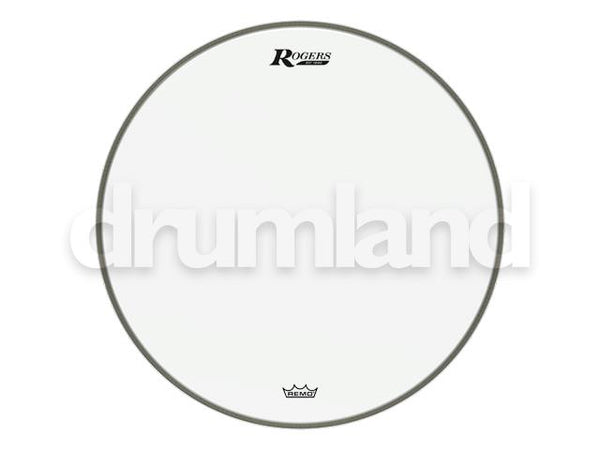 Peau de caisse claire Rogers 14" Hazy avec logo