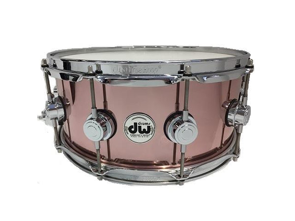 Série DW Collector's Finition Contreplaqué Érable 6X14 Cuivre Rose