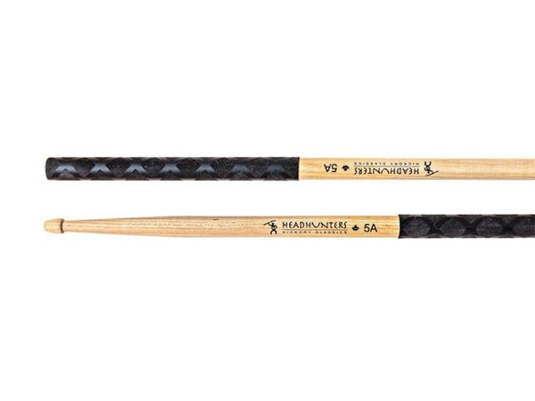 HeadHunters Hickory Classic 5A w/ Grip Drum Sticks