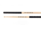 Baguettes de batterie HeadHunters Hickory Classic 5B avec grip