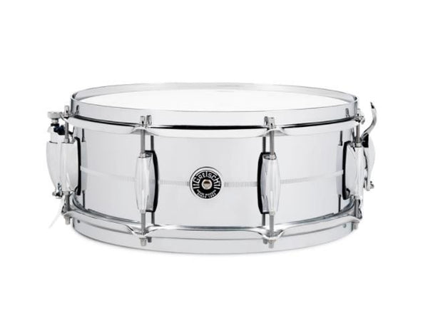 Caisse claire Brooklyn 5x14 chromée sur laiton Gretsch