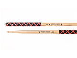 Baguettes de batterie HeadHunters Hickory Classic 2B avec Extreme Grip