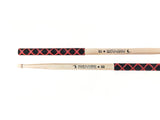 HeadHunters Hickory Classic 5B w/ Extreme Grip Drum Sticks